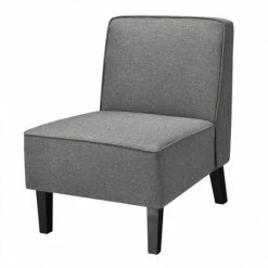 Coupon 🤩 Costway Accent Chair Armless Fabric Sofa Living Room Furniture Gray 💯 -Living Room Chairs Sales unnamed file 8793