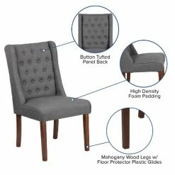 Wholesale 🛒 Flash Furniture HERCULES Preston Series Tufted Parsons Chair with Side Panel Detail 🛒 -Living Room Chairs Sales unnamed file 8805