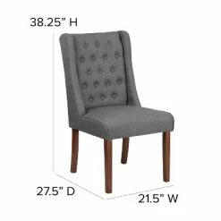 Wholesale 🛒 Flash Furniture HERCULES Preston Series Tufted Parsons Chair with Side Panel Detail 🛒 -Living Room Chairs Sales unnamed file 8806