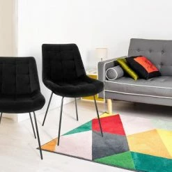 Outlet 💯 Elama 2 Piece Tufted Chair in Brown with Metal Legs ✔️