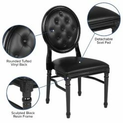 Best deal ⌛ Flash Furniture HERCULES Series 900 lb. Capacity King Louis Dining Side Chair ❤️ -Living Room Chairs Sales unnamed file 8833