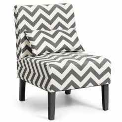 Coupon 🎉 Costway Armless Accent Leisure Chair with Lumbar Pillow 🔥 -Living Room Chairs Sales unnamed file 8859