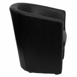 Hot Sale 🛒 Flash Furniture Black LeatherSoft Barrel-Shaped Guest Chair 🌟 -Living Room Chairs Sales unnamed file 8934