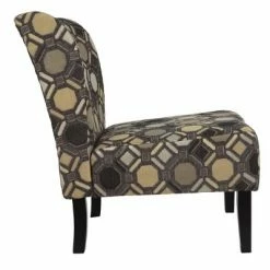 Budget 🤩 Fabric Upholstered Wooden Accent Chair with Celtic Knot Gray - Benzara 🎁