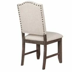 Top 10 ✨ Set of 2 Arched Open Back Side Chairs with Nailhead Accents Brown/Beige - Benzara 🌟 -Living Room Chairs Sales unnamed file 8946