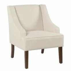 Deals 🎁 Classic Solid Swoop Arm Accent Chair - Homepop Light Blue 🛒