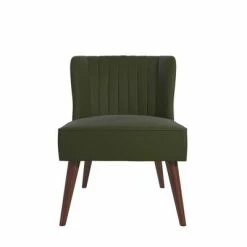 Buy 🥰 Brittany Upholstered Accent Chair - Novogratz Dark Gray ✔️ -Living Room Chairs Sales unnamed file 8959