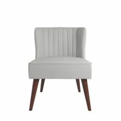 Buy 🥰 Brittany Upholstered Accent Chair - Novogratz Dark Gray ✔️ -Living Room Chairs Sales unnamed file 8960