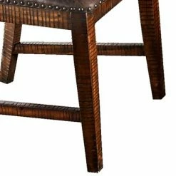 Cheap 🎁 Set of 2 Leatherette Wooden Side Chairs with Nailhead Trims Brown - Benzara 🌟 -Living Room Chairs Sales unnamed file 8995