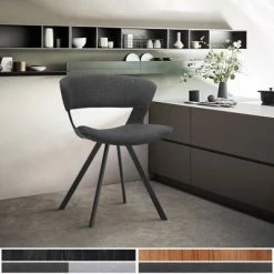 Buy ๐ฅฐ Ulric Fabric/Wood Dining Chair - Armen Living Charcoal/walnut ๐ฏ