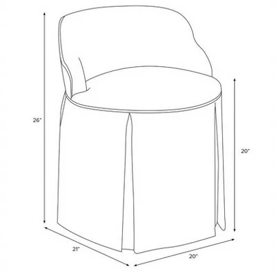 Brand new ๐ Vanity Chair - Simply Shabby Chic® Velvet Light Gray ๐ 7 Brand new ๐ Vanity Chair - Simply Shabby Chic® Velvet Light Gray ๐ - Image 5