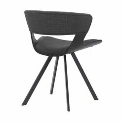 Buy 🥰 Ulric Fabric/Wood Dining Chair - Armen Living Charcoal/walnut 💯 -Living Room Chairs Sales unnamed file 9000