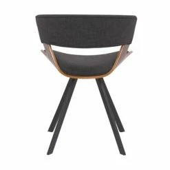 Buy 🥰 Ulric Fabric/Wood Dining Chair - Armen Living Charcoal/walnut 💯 -Living Room Chairs Sales unnamed file 9001