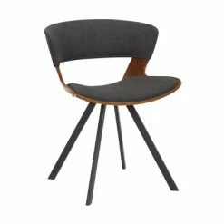 Buy 🥰 Ulric Fabric/Wood Dining Chair - Armen Living Charcoal/walnut 💯 -Living Room Chairs Sales unnamed file 9003
