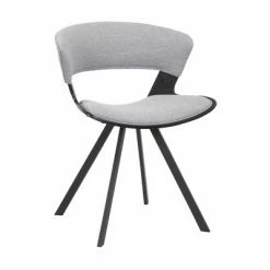 Buy 🥰 Ulric Fabric/Wood Dining Chair - Armen Living Charcoal/walnut 💯 -Living Room Chairs Sales unnamed file 9004