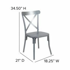 Coupon 🔥 Flash Furniture Metal Cross Back Chair 🔥 -Living Room Chairs Sales unnamed file 9038