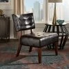 Cheap 🎁 Redford Faux Leather Armless Accent Chair Brown - Inspire Q 😍 -Living Room Chairs Sales unnamed file 9086