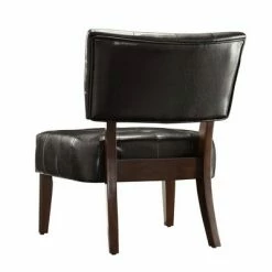 Cheap 🎁 Redford Faux Leather Armless Accent Chair Brown - Inspire Q 😍 -Living Room Chairs Sales unnamed file 9088