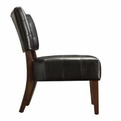 Cheap 🎁 Redford Faux Leather Armless Accent Chair Brown - Inspire Q 😍 -Living Room Chairs Sales unnamed file 9089