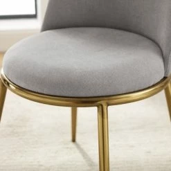 Cheapest 🌟 Metal Base Fabric Accent Chair Gray - HomeFare ⭐ -Living Room Chairs Sales unnamed file 9109