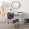 Deals 🧨 Lynwood Velvet Armless Accent Chair Gray - CorLiving 😍
