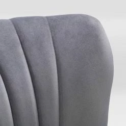 Deals 🧨 Lynwood Velvet Armless Accent Chair Gray - CorLiving 😍 -Living Room Chairs Sales unnamed file 9113