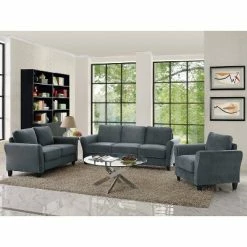 Budget 🌟 Willow Microfiber Chair with Rolled Arms - Lifestyle Solutions Coffee 🔔 -Living Room Chairs Sales unnamed file 912