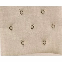 Best Pirce 🤩 Set of 2 Side Chairs with Rolled Button Tufted Back Beige - Benzara 😍