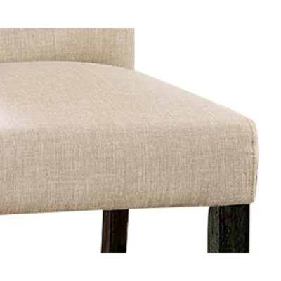 Best Pirce ๐คฉ Set of 2 Side Chairs with Rolled Button Tufted Back Beige - Benzara ๐ 4 Best Pirce ๐คฉ Set of 2 Side Chairs with Rolled Button Tufted Back Beige - Benzara ๐ - Image 2