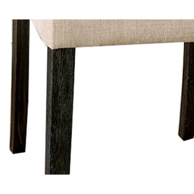 Best Pirce ๐คฉ Set of 2 Side Chairs with Rolled Button Tufted Back Beige - Benzara ๐ 5 Best Pirce ๐คฉ Set of 2 Side Chairs with Rolled Button Tufted Back Beige - Benzara ๐ - Image 3