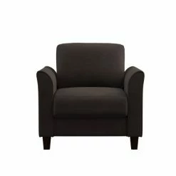 Budget 🌟 Willow Microfiber Chair with Rolled Arms - Lifestyle Solutions Coffee 🔔 -Living Room Chairs Sales unnamed file 914