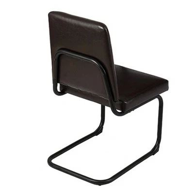 Buy 🛒 Metal Cantilever Base Side Chair Brown - Benzara 🔥 3 Buy 🛒 Metal Cantilever Base Side Chair Brown - Benzara 🔥 - Image 2