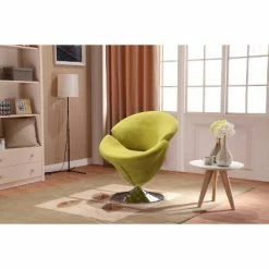 New ๐ Tulip Velvet Swivel Accent Chair - Manhattan Comfort Green ๐คฉ