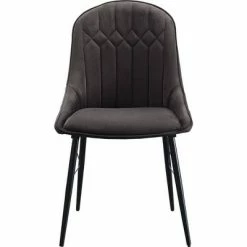 Best deal ๐ Set of 2 Fabric Upholstered Side Chairs Gray/Black - Benzara ๐คฉ