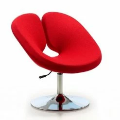 Best reviews of 😍 Set of 2 Perch Wool Blend Adjustable Chairs Red - Manhattan Comfort 😉