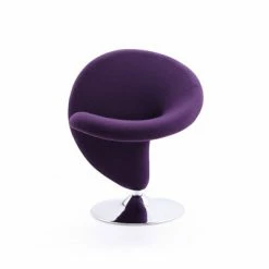 Cheapest 🔥 Set of 2 Curl Wool Blend Swivel Accent Chairs Purple - Manhattan Comfort 🥰 -Living Room Chairs Sales unnamed file 9259