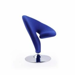 Top 10 ๐ Set of 2 Curl Wool Blend Swivel Accent Chairs Blue - Manhattan Comfort ๐