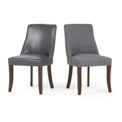 Cheapest 🥰 Set of 2 Haley Deluxe Dining Chair Slate Gray Linen Look Fabric - WyndenHall ❤️ 6 Cheapest 🥰 Set of 2 Haley Deluxe Dining Chair Slate Gray Linen Look Fabric - WyndenHall ❤️ - Image 4