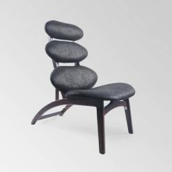 Wholesale 👏 Gault Retro Reclining Accent Chair - Christopher Knight Home Black ⭐ -Living Room Chairs Sales unnamed file 9326