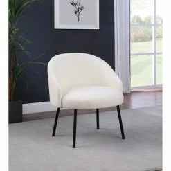 Best reviews of 🧨 Modern Sherpa Accent Chair - HomePop Cream ❤️ -Living Room Chairs Sales unnamed file 9360