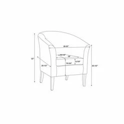 Wholesale ⭐ Simon Barrel Chair - Linon Red 🤩 -Living Room Chairs Sales unnamed file 9397