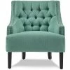 Deals 👏 Homelegance Upholstered Diamond Tufted Accent Chair with Sloped Arms and Nailhead Trim, Seat Height 18 inches, Teal Polyester 🌟 -Living Room Chairs Sales unnamed file 9413