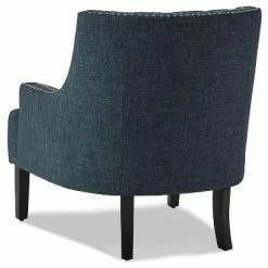 Coupon 💯 Homelegance Upholstered Diamond Tufted Accent Chair with Sloped Arms, 18 Inch High Seat, and Nailhead Trim, Indigo 🥰 -Living Room Chairs Sales unnamed file 9419
