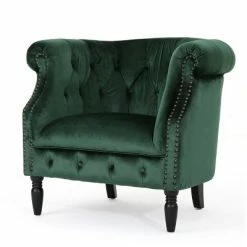 Best reviews of 😀 Akira New Velvet Club Chair - Christopher Knight Home Champagne ⭐ -Living Room Chairs Sales unnamed file 9426