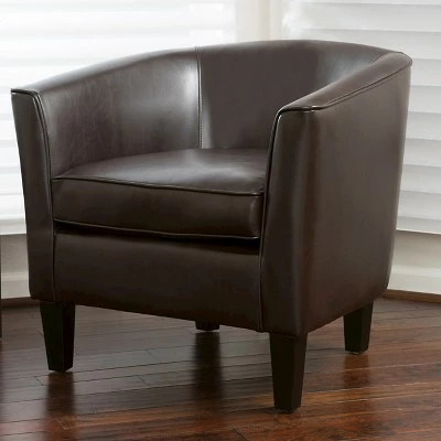 Coupon ๐ Aiden Bonded Leather Club Chair Brown - Christopher Knight Home ๐ 3 Coupon ๐ Aiden Bonded Leather Club Chair Brown - Christopher Knight Home ๐