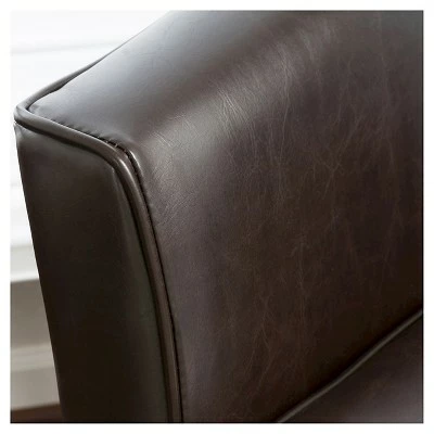 Coupon ๐ Aiden Bonded Leather Club Chair Brown - Christopher Knight Home ๐ 5 Coupon ๐ Aiden Bonded Leather Club Chair Brown - Christopher Knight Home ๐ - Image 3