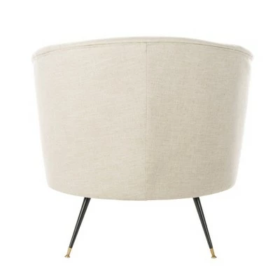 Flash Sale ๐ Arlette Velvet Retro Mid Century Accent Chair Light Gray - Safavieh ๐งจ 6 Flash Sale ๐ Arlette Velvet Retro Mid Century Accent Chair Light Gray - Safavieh ๐งจ - Image 4