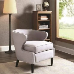 Cheapest 🌟 Madison Park Idris Chair Silver/Gray 😉 -Living Room Chairs Sales unnamed file 9483