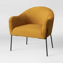 Best Pirce ✔️ Gladden Rounded Back Anywhere Chair - Project 62™ Mustard 🤩 -Living Room Chairs Sales unnamed file 9625