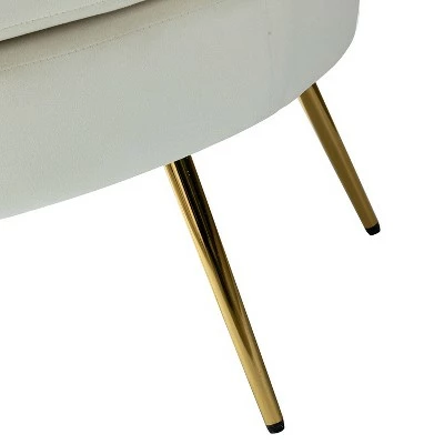 Outlet ❤️ Yves Barrel Chair with Golden Metal Legs | Karat Home ✔️ 5 Outlet ❤️ Yves Barrel Chair with Golden Metal Legs | Karat Home ✔️ - Image 3